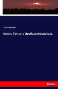 Front Cover Image Konon, Text und Quellenuntersuchung