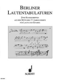 Front Cover Image Berliner Lautentabulaturen