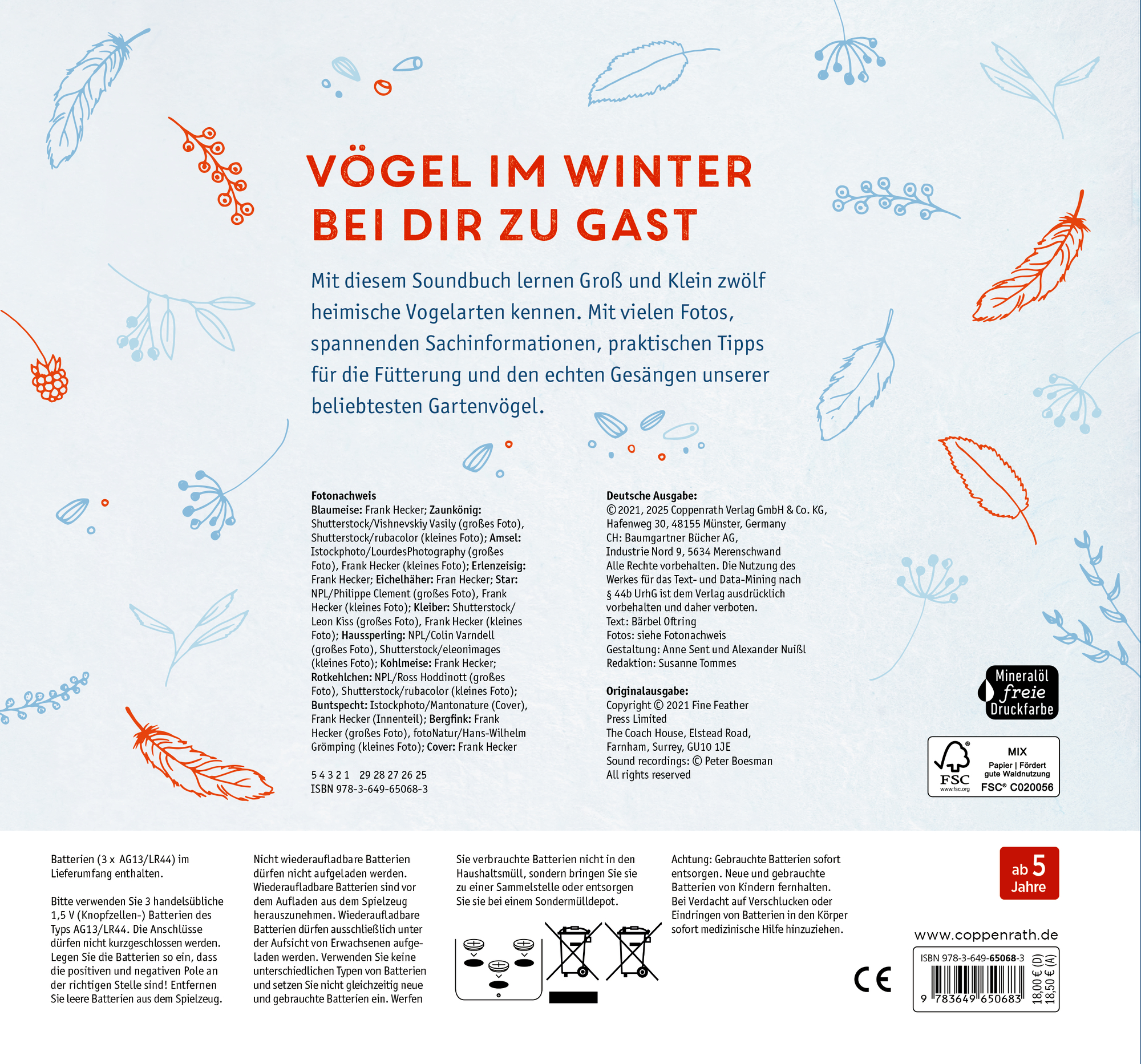 Back Cover Image Vögel im Winter bei dir zu Gast