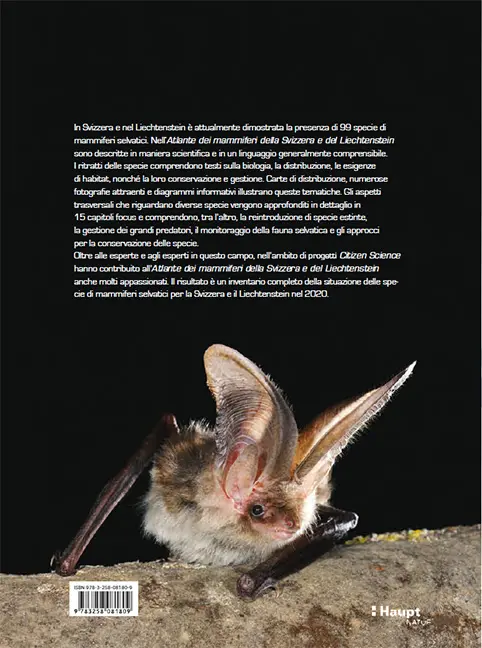 Back Cover Image Atlante dei mammiferi della Svizzera e del Liechtenstein
