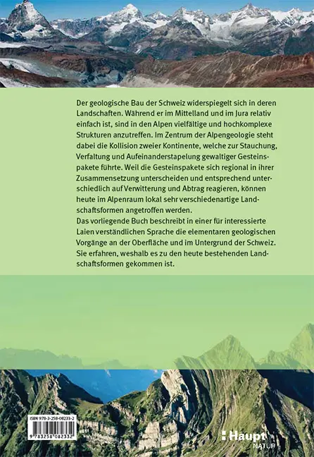 Back Cover Image Landschaften und Geologie der Schweiz
