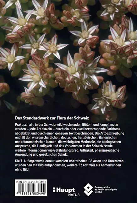 Back Cover Image Flora Helvetica - Illustrierte Flora der Schweiz