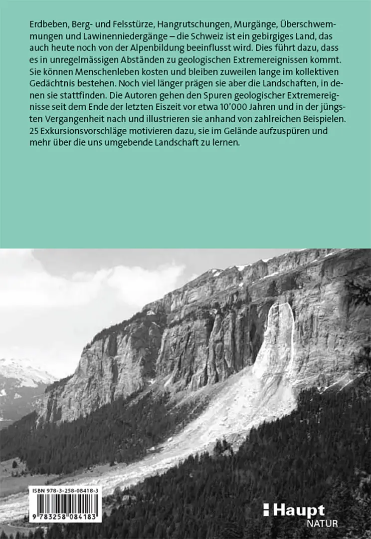 Back Cover Image Auf den Spuren folgenschwerer Naturereignisse in der Schweiz