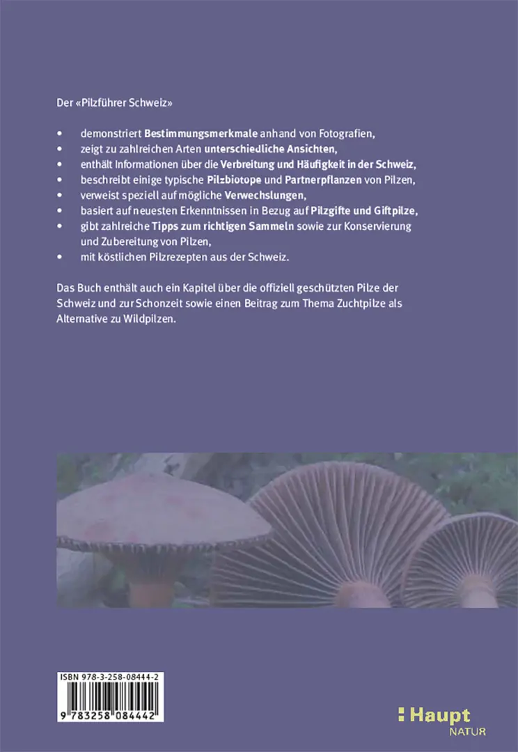 Back Cover Image Pilzführer Schweiz