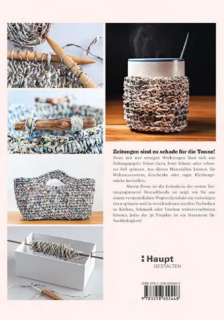 Sample Content (Image) Papiergarn aus alten Zeitungen