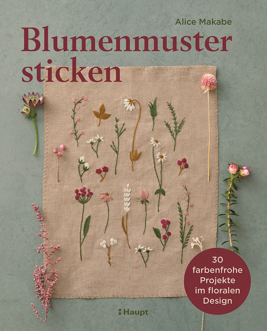 Front Cover Image Blumenmuster sticken