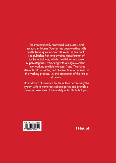 Back Cover Image An Annotated Classification of Textile Techniques