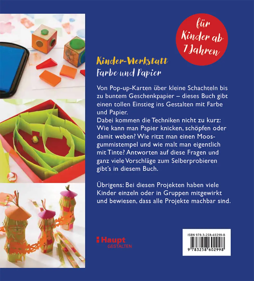 Back Cover Image Kinder-Werkstatt Farbe und Papier