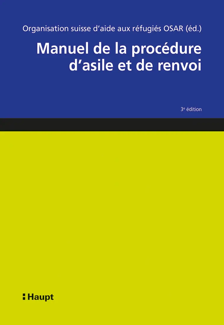 Vorderes Coverbild Manuel de la procédure d'asile et de renvoi