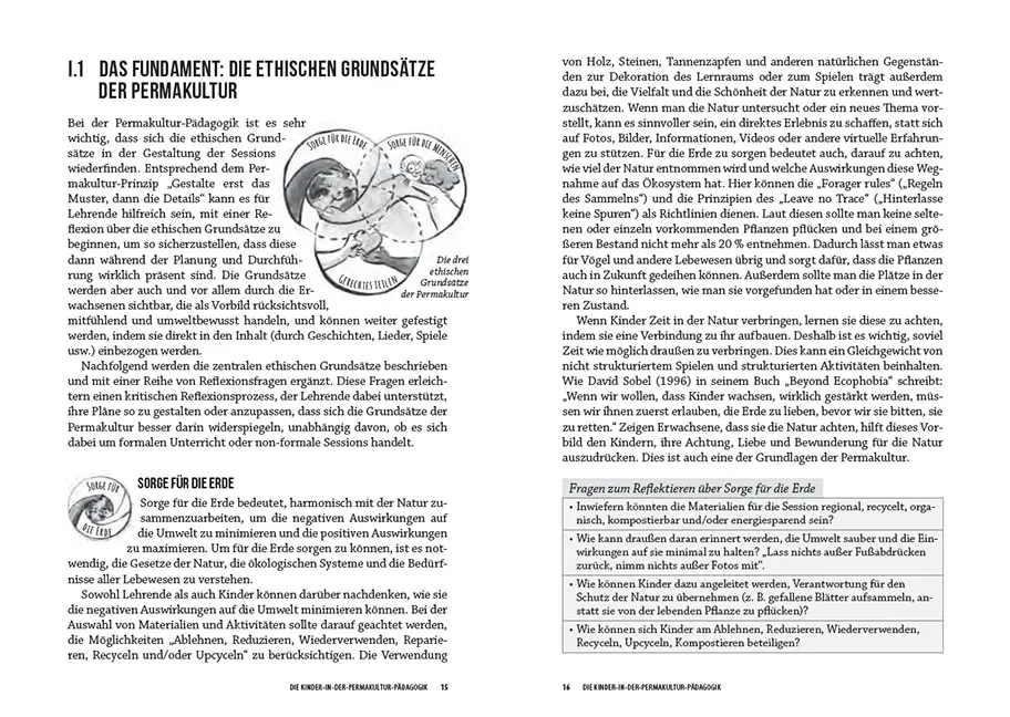 Beispielinhalt (Bild) Handbuch Kinder in der Permakultur