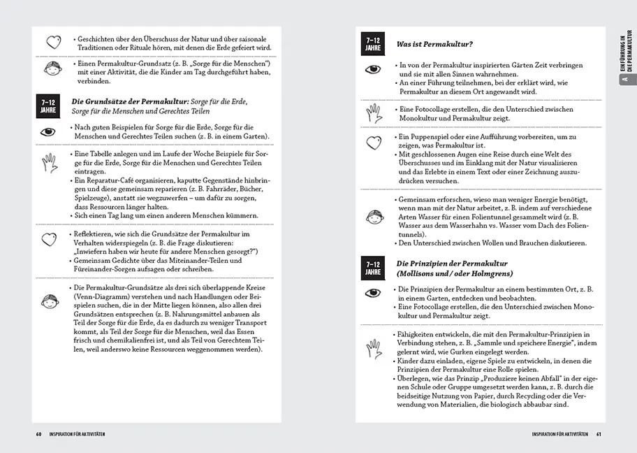 Beispielinhalt (Bild) Handbuch Kinder in der Permakultur