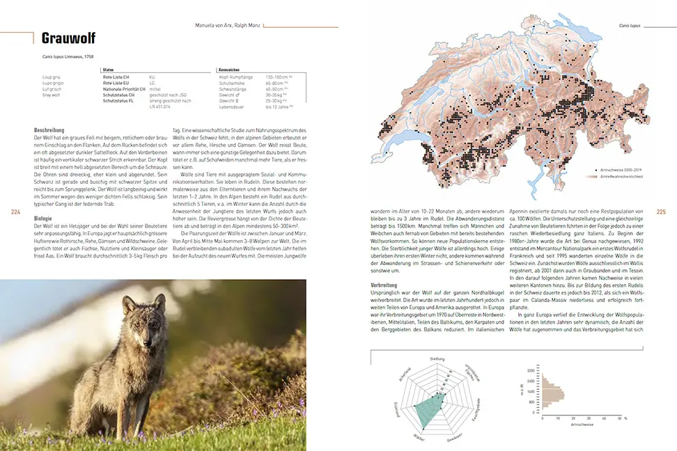 Beispielinhalt (Bild) Atlas der Säugetiere – Schweiz und Liechtenstein