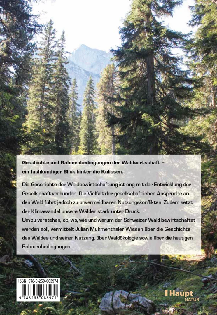 Rückseitencover Waldbewirtschaftung in der Schweiz