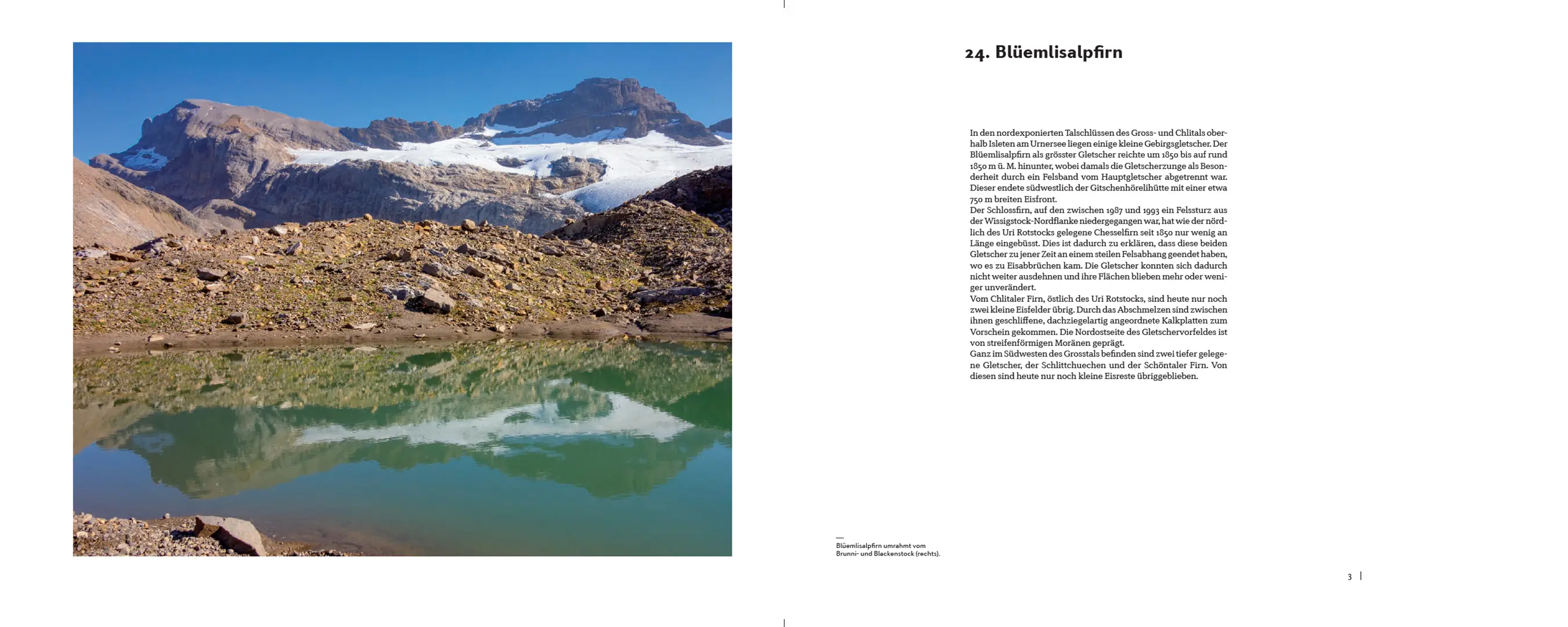 Beispielinhalt (Bild) Schweizer Gletscherlandschaften im Klimawandel