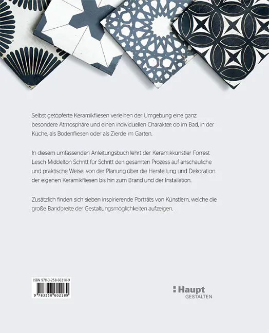 Rückseitencover Handgemachte Fliesen aus Keramik