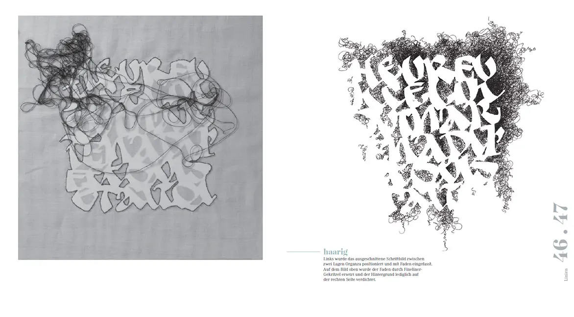 Beispielinhalt (Bild) Schriftbilder – experimentelle Kalligrafie
