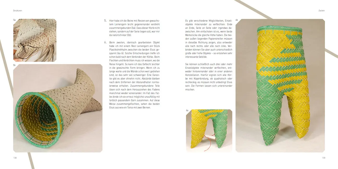 Beispielinhalt (Bild) Korbflechten mit Papierstreifen