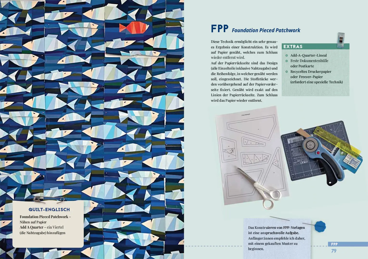 Beispielinhalt (Bild) Patchworken und Quilten