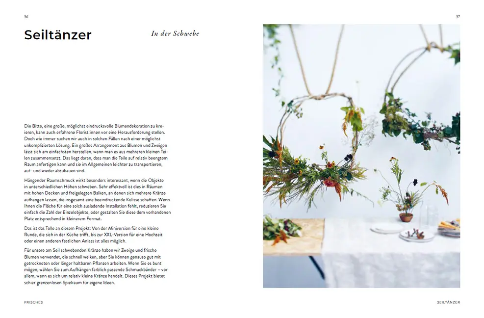 Beispielinhalt (Bild) Blumen binden und Kränze winden