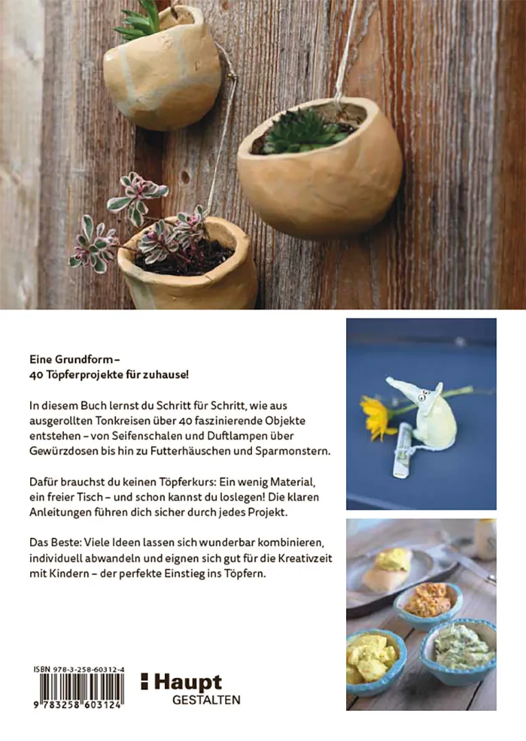 Rückseitencover Aus Ton geformt