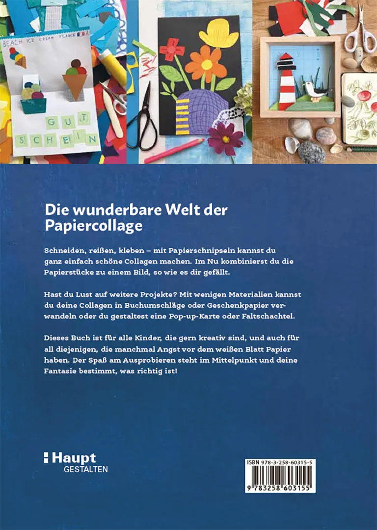 Rückseitencover Malen mit Schere und Papier
