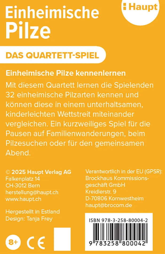 Beispielinhalt (Bild) Einheimische Pilze – das Quartett-Spiel
