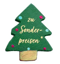 Weihnachtsbaum-Anhänger mit Aufschrift "zu Sonderpreisen"
